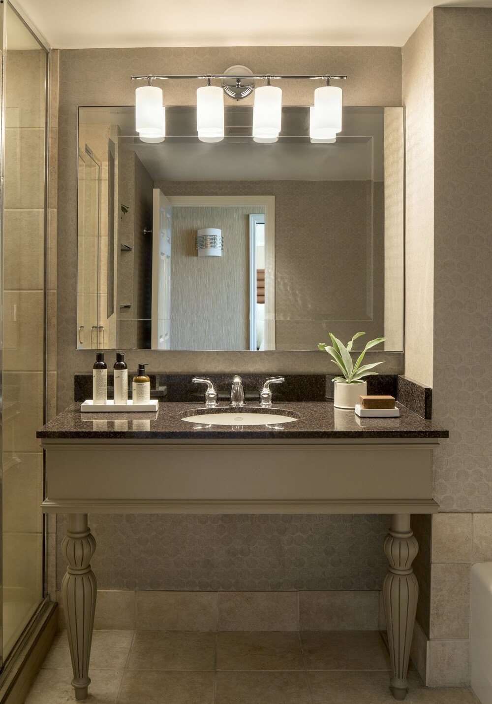 Hotel interior at Dossier Hotel in Portland, as shown in the photo gallery