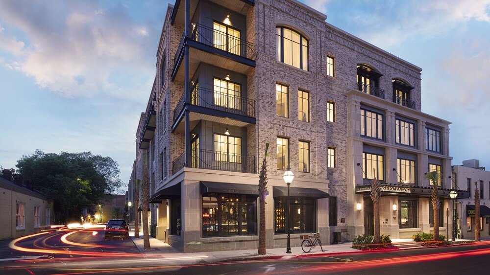 Exterior of The Spectator Hotel on State Street in Charleston