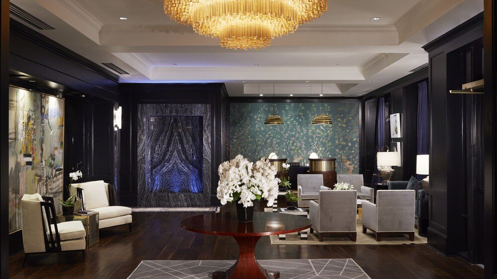 Lobby and sitting area at The Spectator Hotel